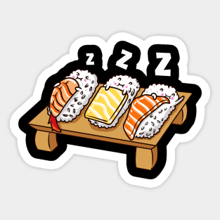 Funny Sushi sleeping on sushi board Gift Sticker
